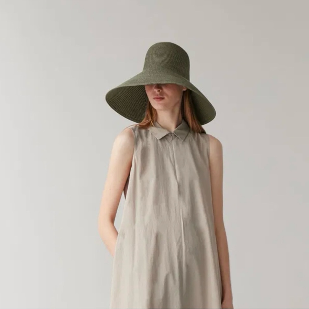 COS Wide Brim Straw Hat - Picture 3 of 8